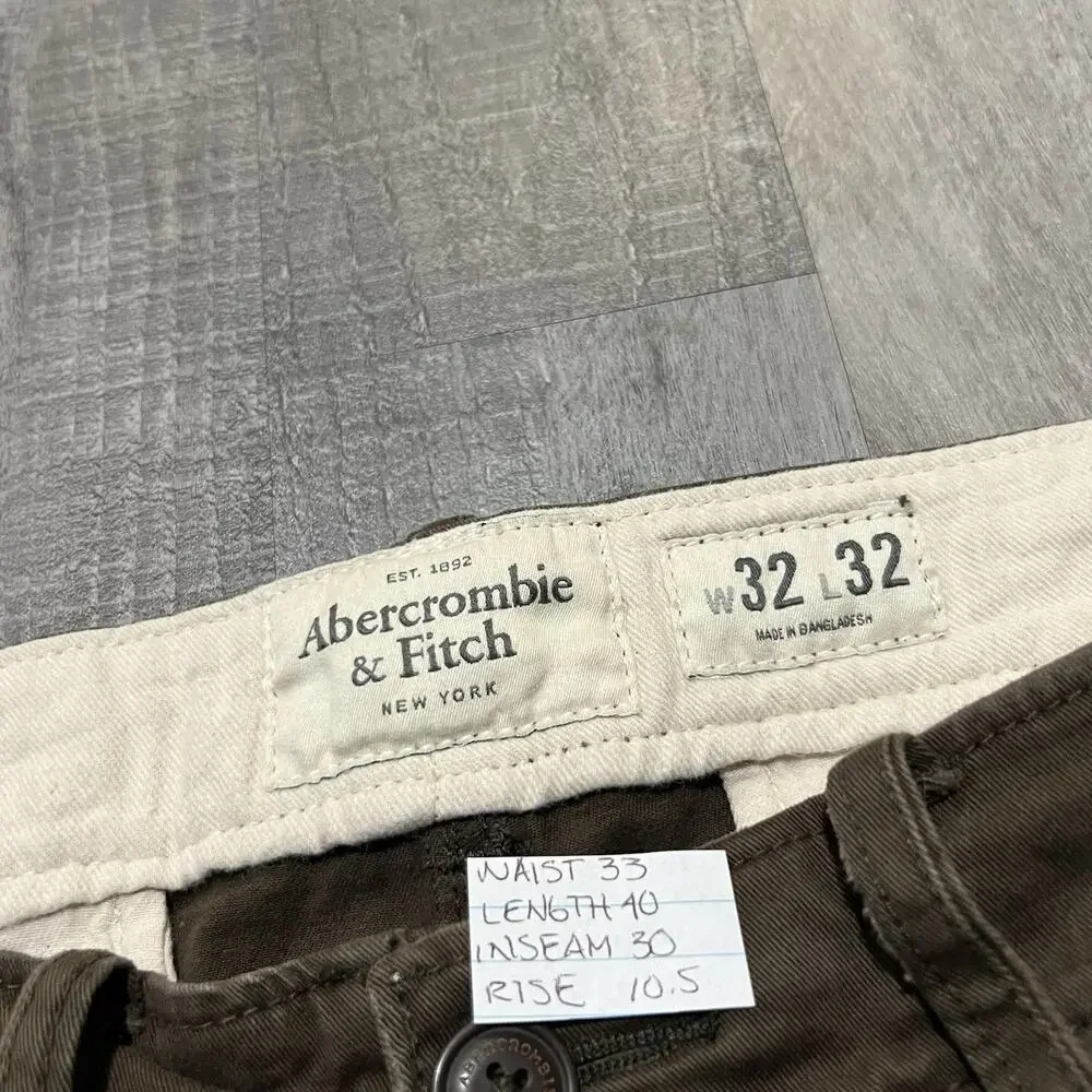 VTG Abercrombie And Fitch Brown Heavy Cotton Y2K Men's Chino Pants Fit 33x30